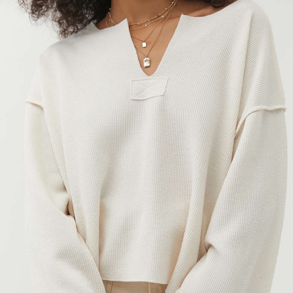 Urban Outfitter Jax Inside Out Notch Neck Top